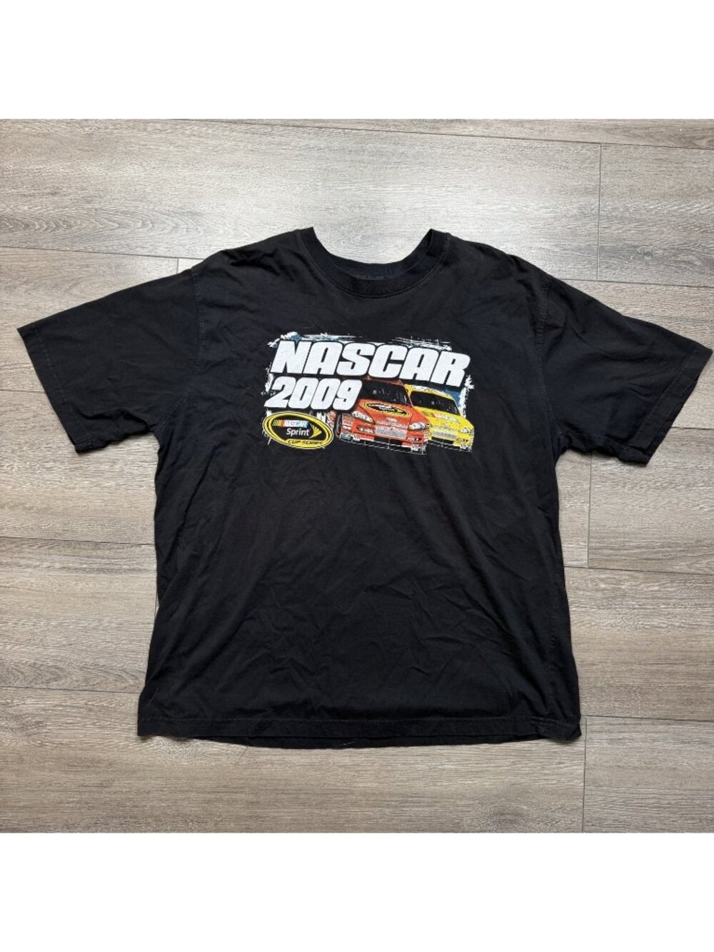 Nascar 2009 Sprint Cup Series Schedule T-Shirt Mens XL Black Double-Sided